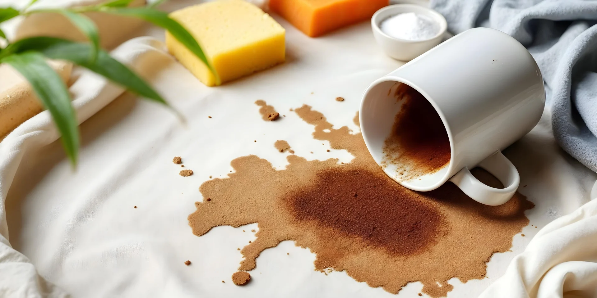 Coffee Spill Stains - Treat Upholstery Before Marks Set